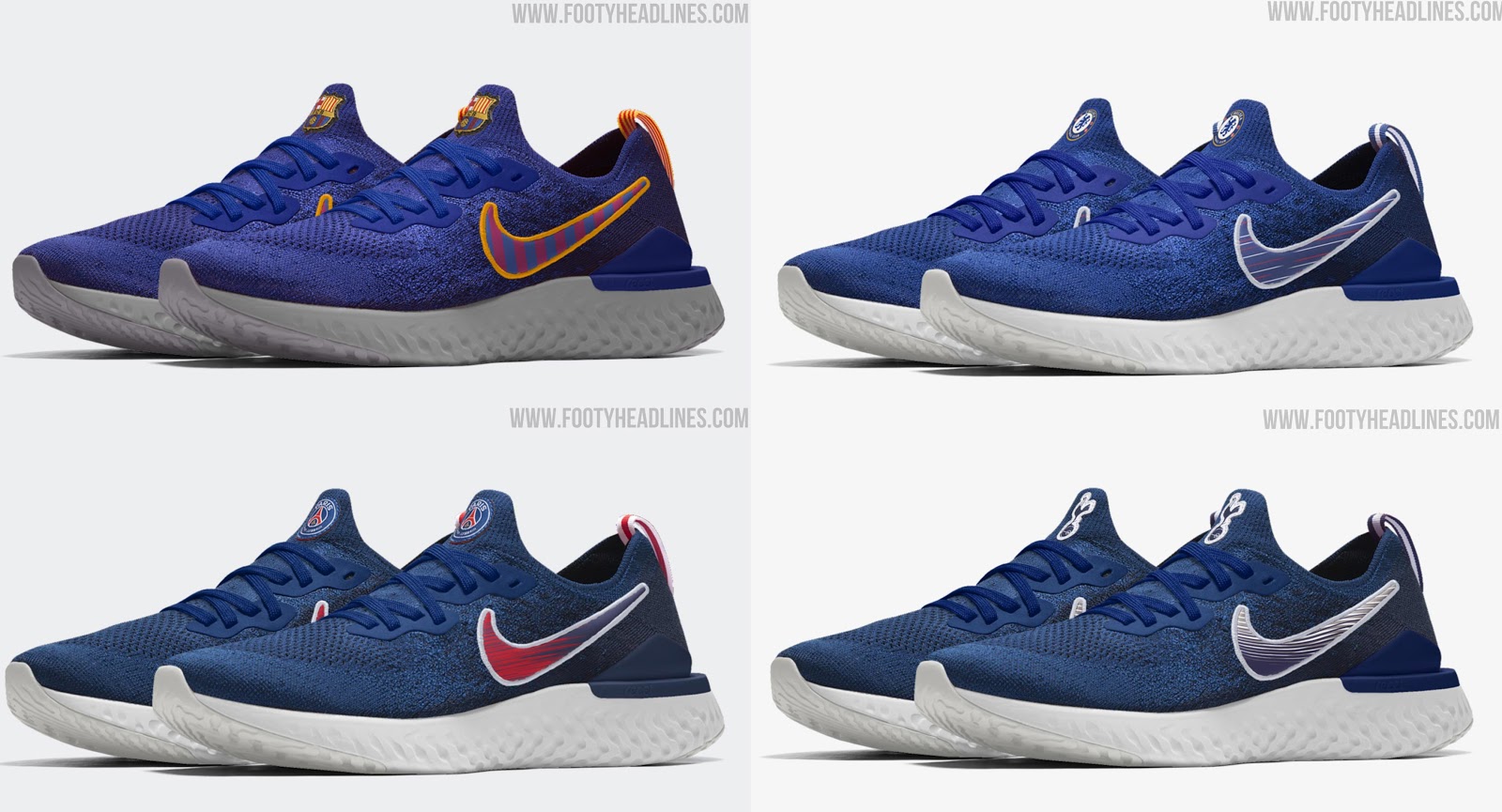 Nike FC Barcelona Chelsea PSG Tottenham Epic React Flyknit 2